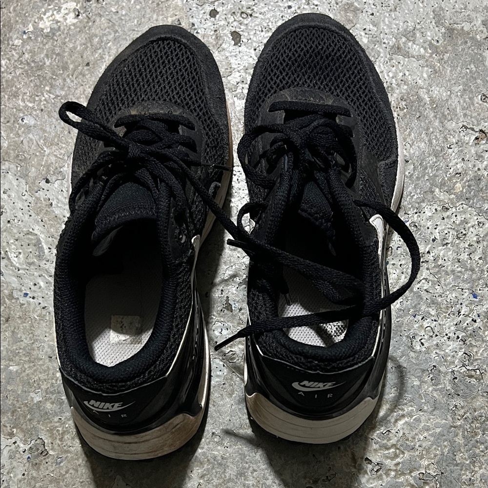 Nike Air Black Mesh Sneakers with White Details